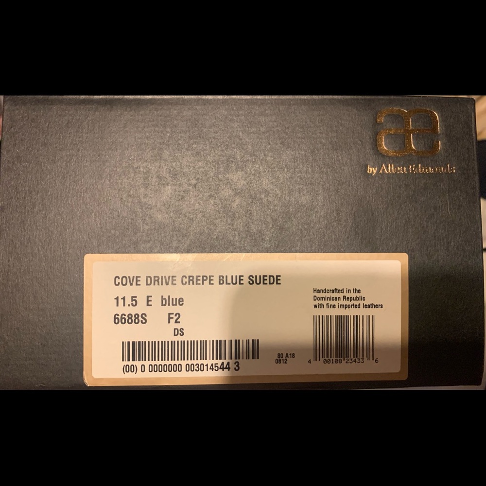 Allen Edmonds Cove Drive Crepe Blue Suede